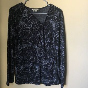 ROYAL RIBBONS grey pattered long sweater
